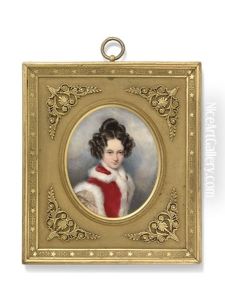 Konradine Dubsky Of Trebomislyc, Nee Freiin Von Sorgenthal (1804-1826), In Fur-trimmed Red Coat Konradine Dubsky Of Trebomislyc, Nee Freiin Von Sorgenthal (1804-1826), In Fur-trimmed Red Coat