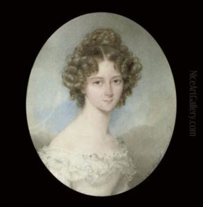 A Young Lady Called Countess Leopoldine Apponyi, In White Dress With Double Ruffle