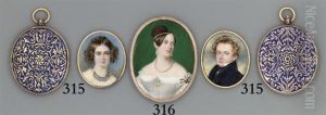Duke Alexander Of Wurttemberg, Prince Of Teck (+ His Wife Claudine; 2 Works) by Moritz Michael Daffinger