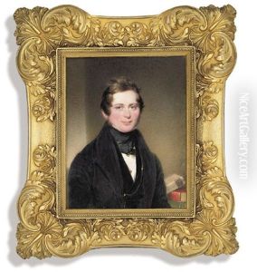 A Young Gentleman, In Chestnut Coat With Gold Chain