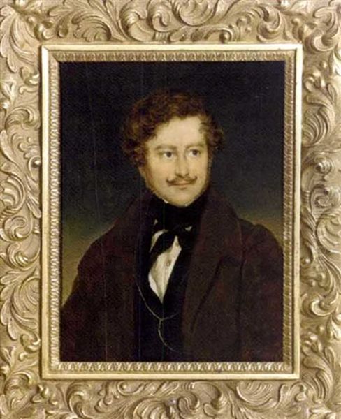Baron Beust, In Brown Coat, Black Jacket, White Waistcoat And Shirt, Black Cravat, Gold Lorgnette Chain And Gold Stick Pin In His Shirt, Curling Brown Hair And Moustache - view 1