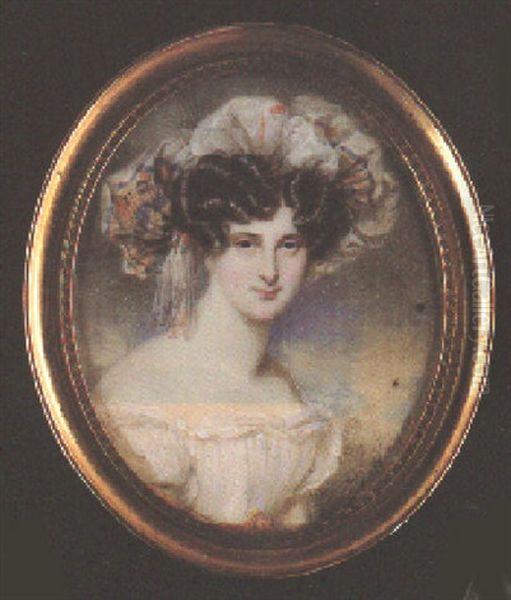 Lady Hanmilton, Wearing Decollete Dress And Hair Piled High - view 1
