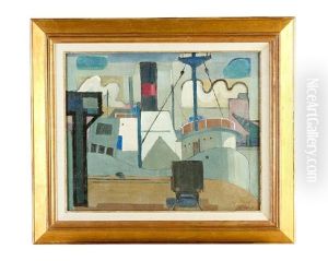 Futurist Harbour Composition by Renzo Daforno
