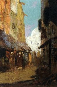 Rue A Fez, Maroc by Charles Henri Gaston Dagnac-Riviere