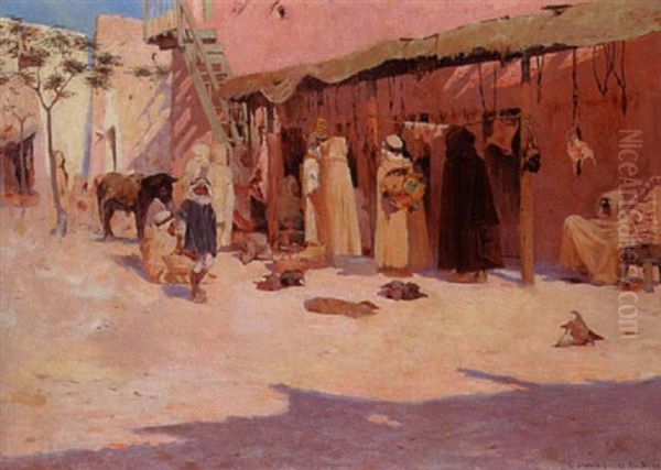 Scene De Marche A Bou Saada - view 1