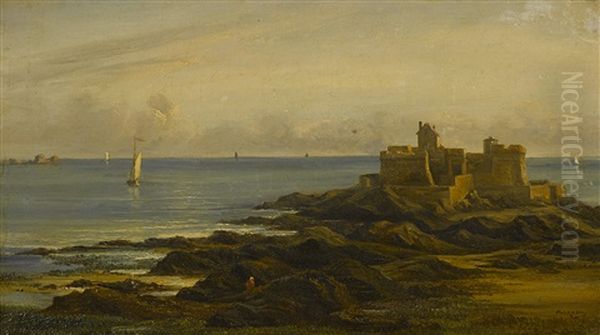 Le Fort National, A Saint-malo, Maree Descendante - view 1