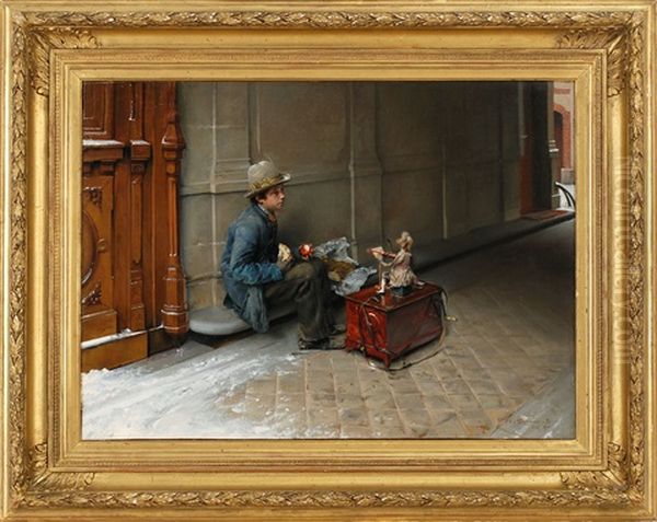 Petit Savoyard Dejeunant Sous Une Porte (young Savoyard Eating Under A Door) - view 1