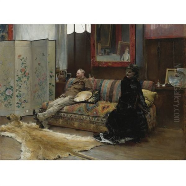 Bouderie (gustave Courtois In His Studio) - view 1