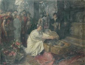 Auguste Au Tombeau D'alexandre by Pascal Adolphe Jean Dagnan-Bouveret