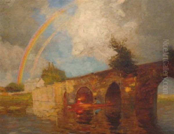 Le Vieux Pont A Mantes A L'arc En Ciel - view 1