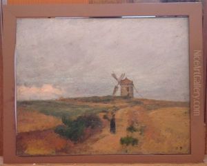 Le Moulin A Erquy by Albert Marie Adolphe Dagnaux