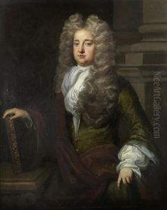 Portrait Of A Gentleman, Three-quarter-length, In Red, Holding A Volume Of Tacitus