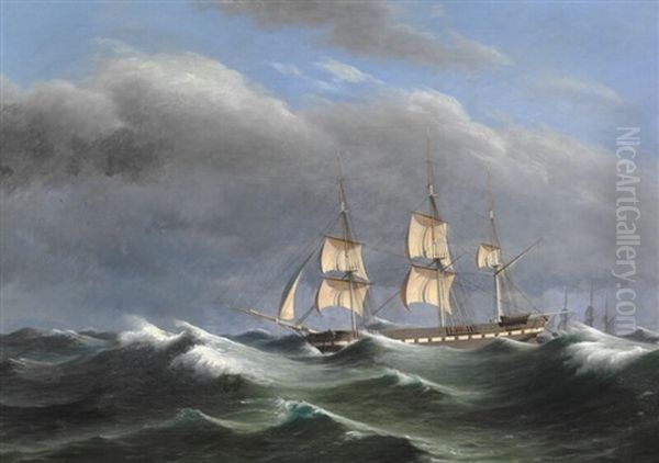 Seascape With A Three-masted Sailing Ship - view 1