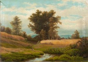Sommerlandschaft Mit Bach by Carl Dahl