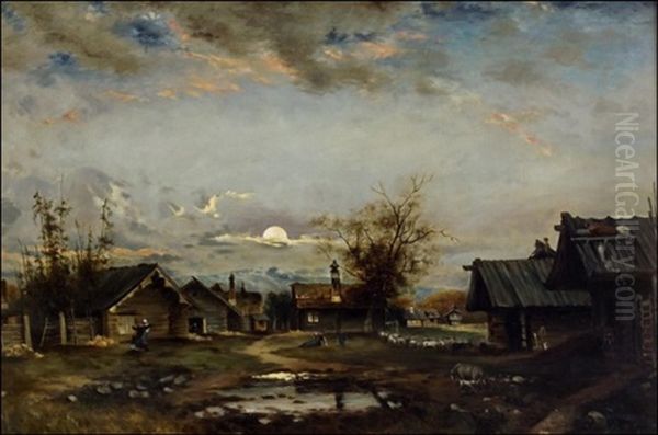 Kylanakyma Kuunvalossa - Manbelyst Vy - view 1