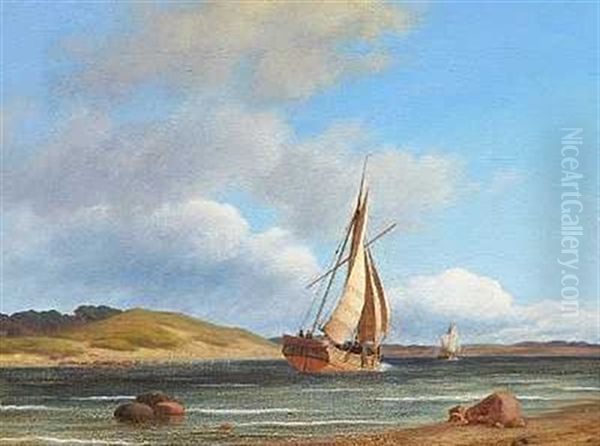 Skonnert Ved Indsejling Til Faaborg - view 1
