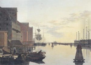 Udsigt Fra Larsens Plads Til Toldboden by Carl Dahl