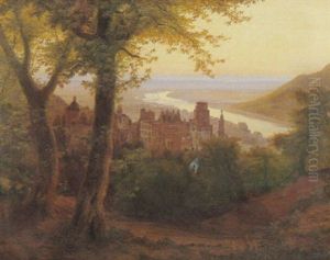 Blick Auf Heidelberger Schlos Und Neckar by Carl Dahl