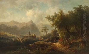 Schloss Tarasp Bei Scoul by Hans Dahl