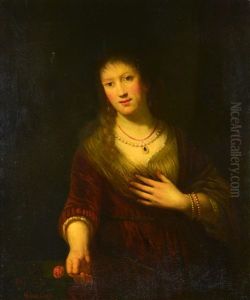 Portrait Of Saskia With Flower (after Rembrandt Van Rijn) Portrait Of Saskia With Flower (after Rembrandt Van Rijn)
