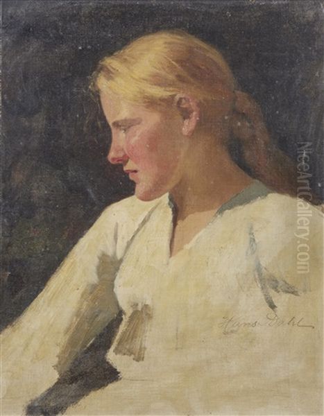 Sketch Of A Girl In White Blouse - view 1
