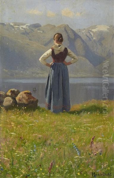 Girl Before A Fjord - view 1