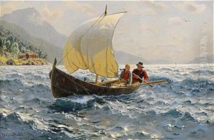 Froliche Fahrt - Sognefjorden, Westnorwegen by Hans Dahl