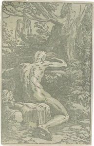 Narcissus At The Well. by Antonio Da Trento