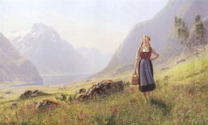 Budeie I Fjordlandskap by Hans Dahl