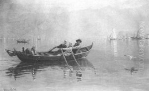 Ruderboot Auf Einem Fjord In Norwegen by Hans Dahl