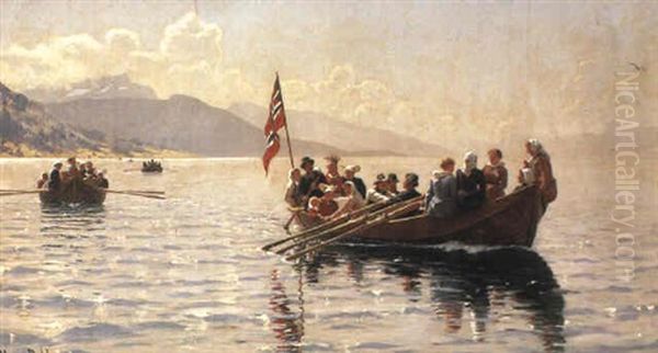 Boating Party On The Fjord - view 1