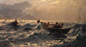 Fr"hliche Wettfahrt Im Fjord by Hans Dahl