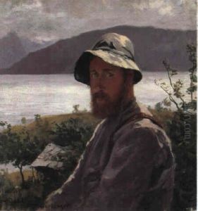 Portraet Af Thorbjorn Ome I Norsk Landskab