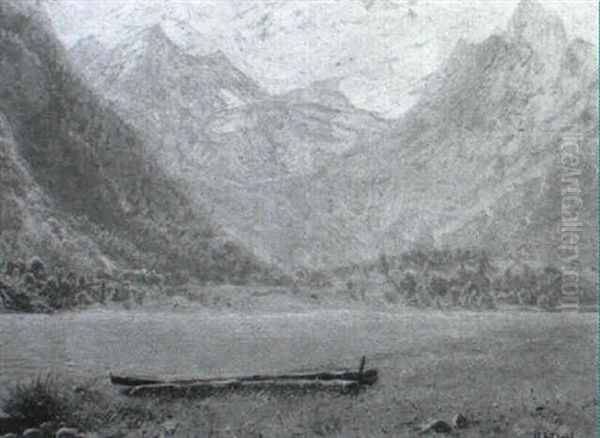 Sunlit Fjord With Distant Mountains - view 1