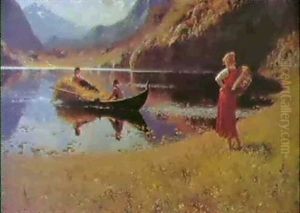 Norskt Fjordlandskap I Skordetid Norskt Fjordlandskap I Skordetid