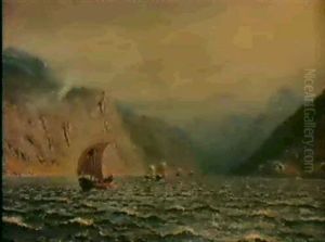 Wikingerhelimfahrt Im Sognefjord by Hans Dahl