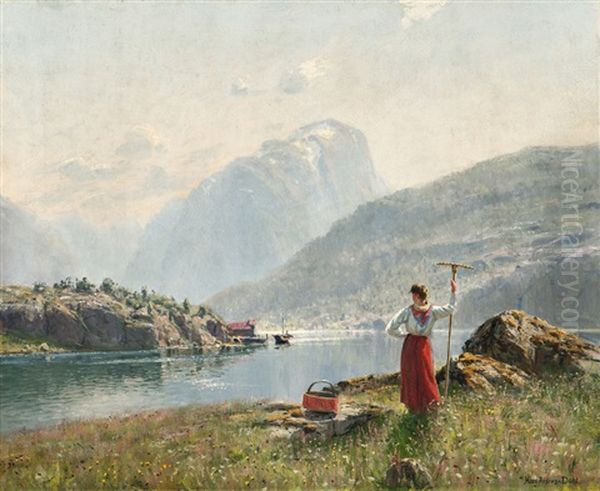 Fiordlandscape With People - view 1