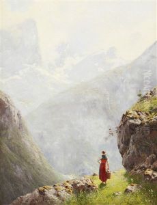 Admiring The Mountain View by Hans Andreas Dahl