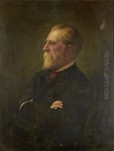 Portrait Of A Man With A Beard (hans Dahl Snr?) by Hans Andreas Dahl