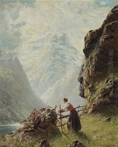 On The Fjord by Hans Andreas Dahl