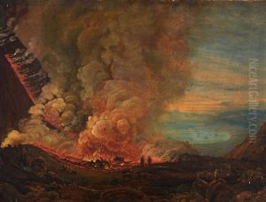 Eruption Of Vesuvius by Johan Wilhelm Ludwig Dahl