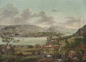 Bergen Sett Fra Laksevag by Johan Wilhelm Ludwig Dahl