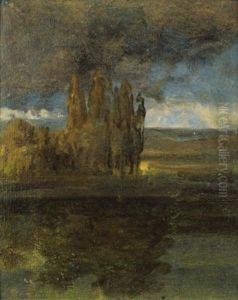 View Over The Elbe And The Der Bar Bastion by Johan Wilhelm Ludwig Dahl