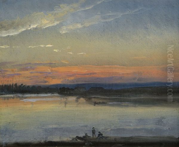 The Elbe In Evening Light - view 1