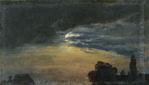 Clouds In Moonlight by Johan Wilhelm Ludwig Dahl