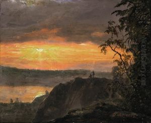 Landscape In Evening Light by Johan Wilhelm Ludwig Dahl