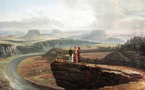 View From The Bastei, Dresden by Johan Wilhelm Ludwig Dahl