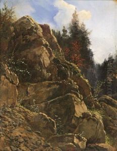 Parthie Aus Dem Rabenauer Grund by Johan Wilhelm Ludwig Dahl