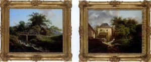 Rustic German Landscape (+ Another Similar; Pair) by Johan Wilhelm Ludwig Dahl