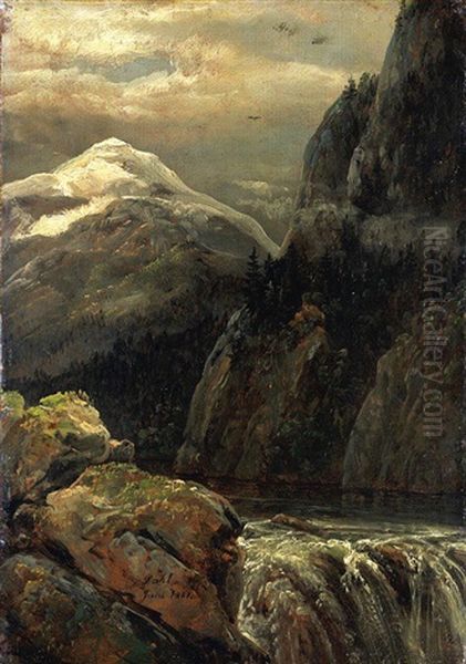 Nordisk Landskap Ved Innsjo (nordic Landscape With A Lake) - view 1